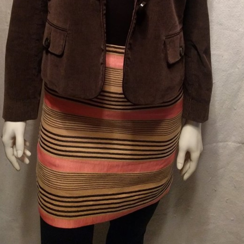 LOFT STRIPED SKIRT